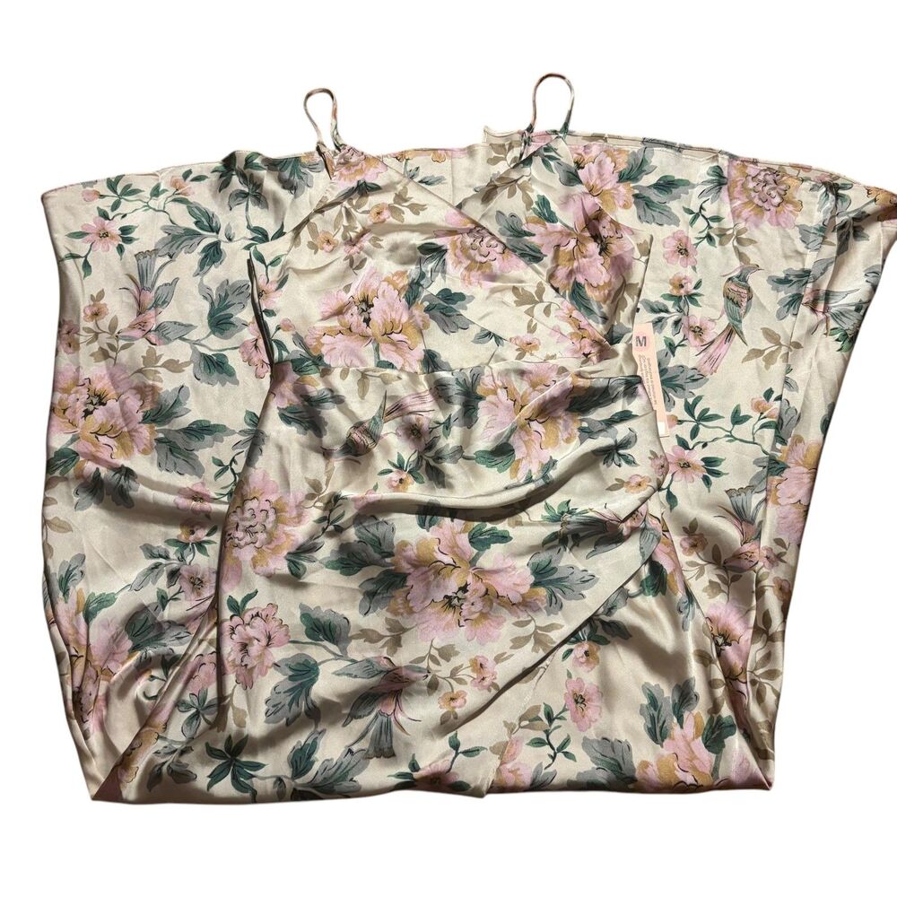 NEW Pippa & Pearl Satin Floral Wrap Front Gown- Size M